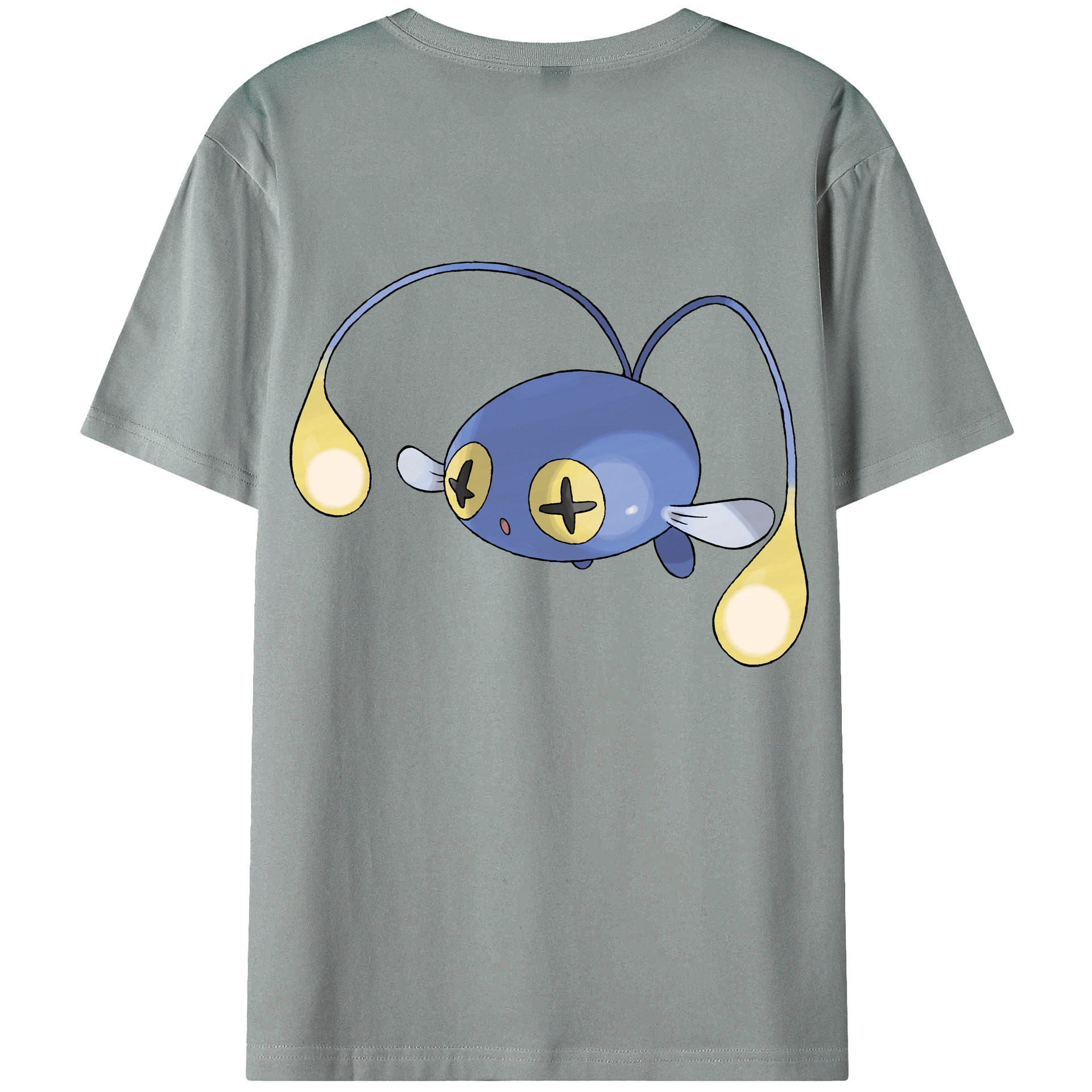 （画像用） ポケットモンスター Pokémon 綿100％ メンズ半袖Tシャツ（バックプリント） 通気性